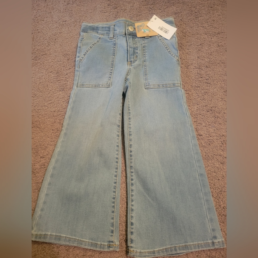 Flare leg bottom jeans